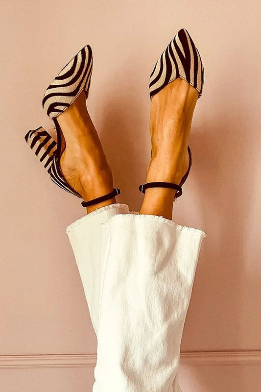Keren | Tacchi a Punta con Stampa Zebra